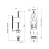 Комплект арматура с клапаном нижней подачи 1/2 Lidz Комплект арматура з клапаном нижньої подачі 1/2 Lidz