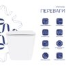 Унітаз підвісний Qtap Crow безобідковий з сідінням Soft-close QT05335171W Унітаз підвісний Qtap Crow безобідковий з сідінням Soft-close QT05335171W
