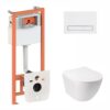 Готовое решение Qtap для ванной комнаты: подвесной унитаз Jay Ultra Quiet 485x360x320 + комплект инсталляции Nest 4 в 1 (линейная Готове рішення Qtap для ванної кімнати: підвісний унітаз Jay Ultra Quiet 485x360x320 + комплект інсталяції Nest 4 в 1 (лінійна