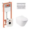 Готовое решение Qtap для ванной комнаты: подвесной унитаз Swan Ultra Quiet 485x360x320 + комплект инсталляции Nest 4 в 1 (квадратный Готове рішення Qtap для ванної кімнати: підвісний унітаз Swan Ultra Quiet 485x360x320 + комплект інсталяції Nest 4 в 1 (квадратна