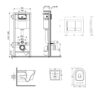 Готовое решение Qtap для ванной комнаты: подвесной унитаз Swan Ultra Quiet 485x360x320 + комплект инсталляции Nest 4 в 1 (квадратный Готове рішення Qtap для ванної кімнати: підвісний унітаз Swan Ultra Quiet 485x360x320 + комплект інсталяції Nest 4 в 1 (квадратна