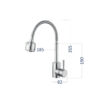 Смеситель для кухни Lidz Aria 015F41 с гибким изливом (k35) LDARI015F41NKS45306 Nickel Змішувач для кухні Lidz Aria 015F41 з гнучким виливом (k35) LDARI015F41NKS45306 Nickel