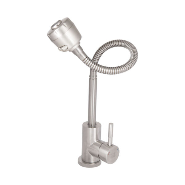 Смеситель для кухни Lidz Aria 015F41 с гибким изливом (k35) LDARI015F41NKS45306 Nickel Змішувач для кухні Lidz Aria 015F41 з гнучким виливом (k35) LDARI015F41NKS45306 Nickel