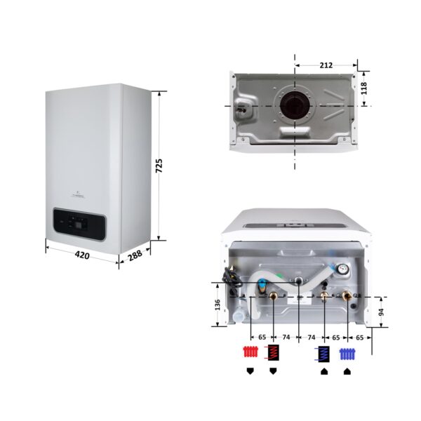 Котёл газовый Thermo Alliance Ewa System 24 кВт одноконтурный, конденсационный Котел газовий Thermo Alliance Ewa System 24 кВт одноконтурний, конденсаційний