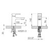 Смеситель для раковины Lidz Wawel 001 (k35) LDWAW001CRM45387 Chrome Змішувач для раковини Lidz Wawel 001 (k35) LDWAW001CRM45387 Chrome