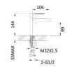 Смеситель для раковины Lidz Latwa 001 (k35) LDLAT001CRM45412 Chrome Змішувач для раковини Lidz Latwa 001 (k35) LDLAT001CRM45412 Chrome