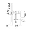 Смеситель для душа Lidz Latwa 010 (с душевым гарнитуром) (k40) LDLAT010CRM45416 Chrome Змішувач для душу Lidz Latwa 010 (з душовим гарнітуром) (k40) LDLAT010CRM45416 Chrome