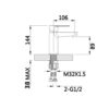 Смеситель для раковины Lidz Latwa 001 (k35) LDLAT001WHI45423 White Змішувач для раковини Lidz Latwa 001 (k35) LDLAT001WHI45423 White