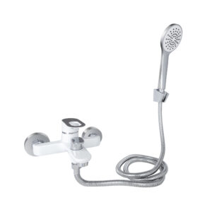 Змішувач для ванни Lidz Latwa 006 (з душовим гарнітуром) (k35) LDLAT006WHI45424 White Змішувач для ванни Lidz Latwa 006 (з душовим гарнітуром) (k35) LDLAT006WHI45424 White