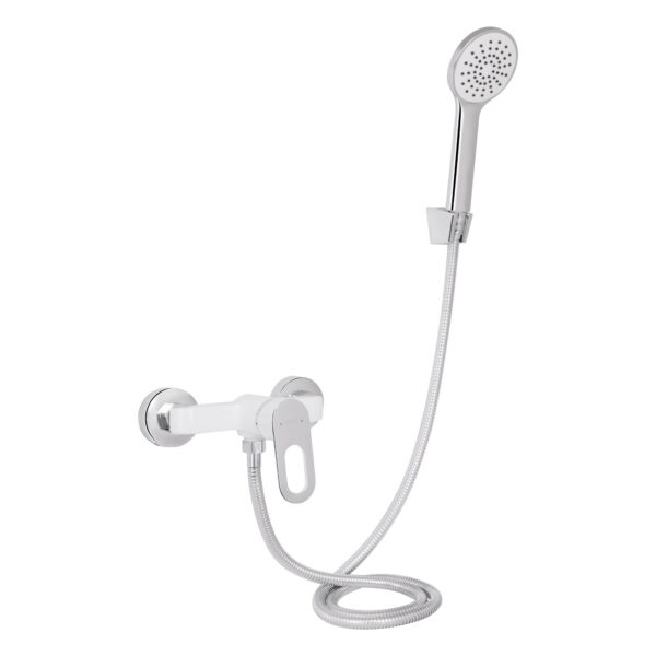 Смеситель для душа Lidz Latwa 010 (с душевым гарнитуром) (k40) LDLAT010WHI45426 White Змішувач для душу Lidz Latwa 010 (з душовим гарнітуром) (k40) LDLAT010WHI45426 White
