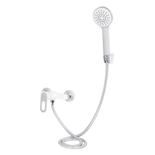Смеситель для душа Lidz Latwa 010 (с душевым гарнитуром) (k40) LDLAT010WHI45426 White Змішувач для душу Lidz Latwa 010 (з душовим гарнітуром) (k40) LDLAT010WHI45426 White