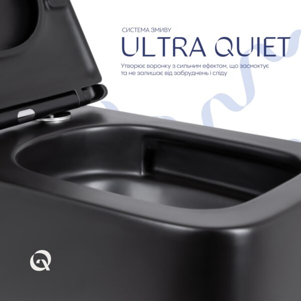 Унітаз підвісний Qtap Gemini безободковий з сидінням Soft-close QT2533076EUQMB Унітаз підвісний Qtap Gemini безободковий з сидінням Soft-close QT2533076EUQMB