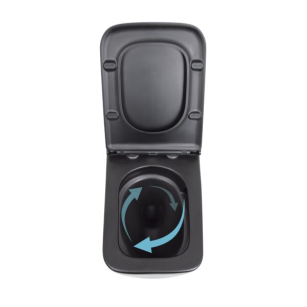 Унітаз підвісний Qtap Gemini безободковий з сидінням Soft-close QT2533076EUQMB Унітаз підвісний Qtap Gemini безободковий з сидінням Soft-close QT2533076EUQMB