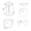 Гідробокс Lidz Tani SBM90x90.SAT.LOW.GR, скло тоноване 4 мм Гідробокс Lidz Tani SBM90x90.SAT.LOW.GR, скло тоноване 4 мм