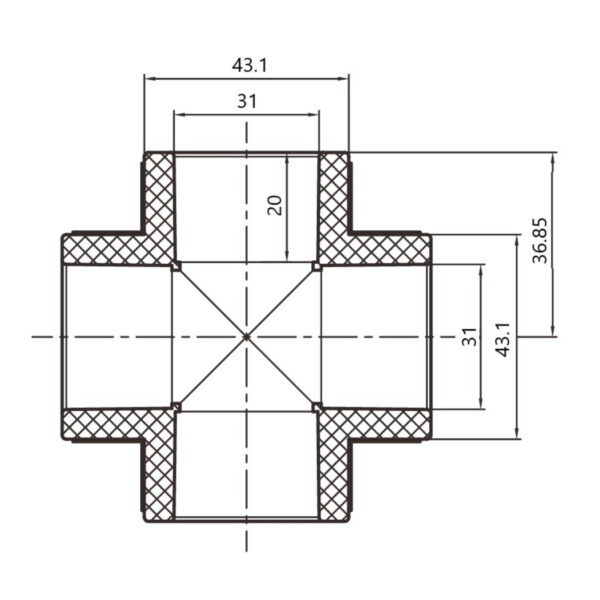 Хрестовина PPR Thermo Alliance 32 Хрестовина PPR Thermo Alliance 32
