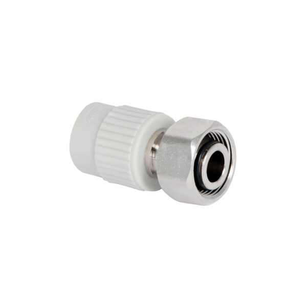 Муфта під Євроконус PPR із накидною гайкою Thermo Alliance 20х3/4" ВР з латунним штоком Муфта під Євроконус PPR із накидною гайкою Thermo Alliance 20х3/4" ВР з латунним штоком