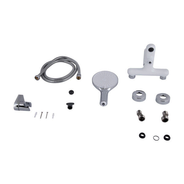 Змішувач для ванни Qtap Jay (з душовим гарнітуром) QTJAY259CRW45553 Chrome/White Змішувач для ванни Qtap Jay (з душовим гарнітуром) QTJAY259CRW45553 Chrome/White