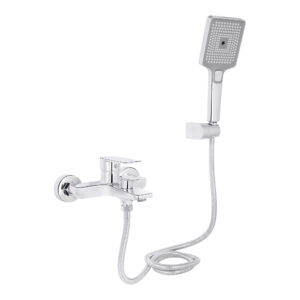 Смеситель для ванны Qtap Aries (с душевым гарнитуром) QTARI259CRM45559 Chrome Змішувач для ванни Qtap Aries (з душовим гарнітуром) QTARI259CRM45559 Chrome