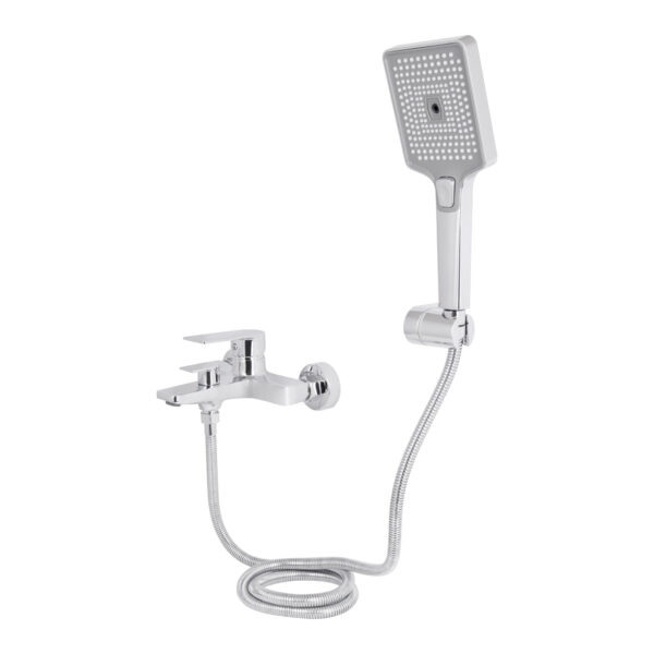 Змішувач для ванни Qtap Aries (з душовим гарнітуром) QTARI259CRM45559 Chrome