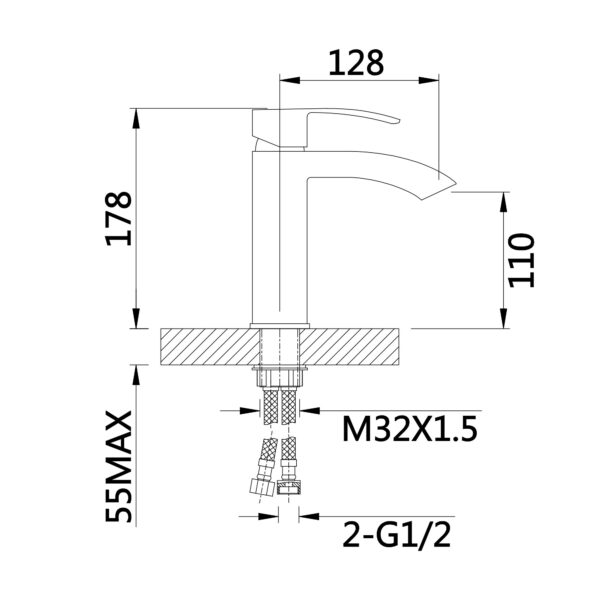 Змішувач для раковини Qtap Swan Cascada QTSWA270CRM45564 Chrome Змішувач для раковини Qtap Swan Cascada QTSWA270CRM45564 Chrome