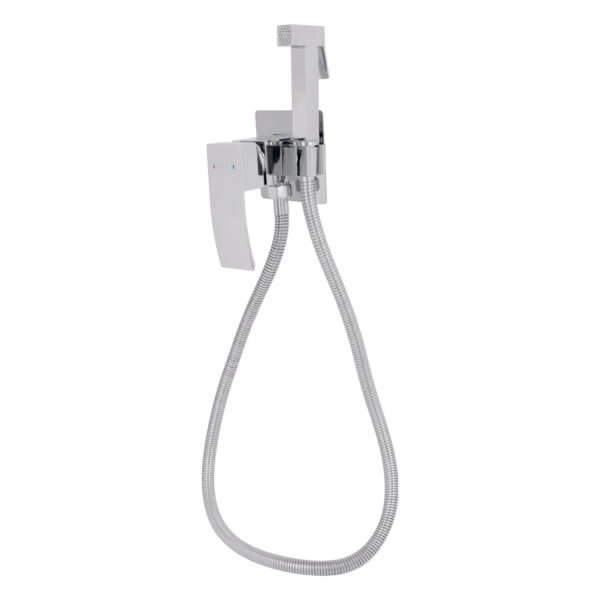Набор для гігієнічного душу Qtap Swan Cascada прямокутний QTSWA262CRM45567 Chrome Набор для гігієнічного душу Qtap Swan Cascada прямокутний QTSWA262CRM45567 Chrome