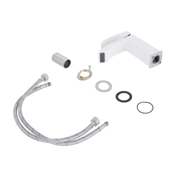 Змішувач для раковини Qtap Swan Cascada QTSWA270CRW45568 Chrome/White Змішувач для раковини Qtap Swan Cascada QTSWA270CRW45568 Chrome/White