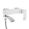 Змішувач для ванни Qtap Swan Cascada з поворотним виливом (з душовим гарнітуром) QTSWA260CRW45569 Chrome/White Змішувач для ванни Qtap Swan Cascada з поворотним виливом (з душовим гарнітуром) QTSWA260CRW45569 Chrome/White