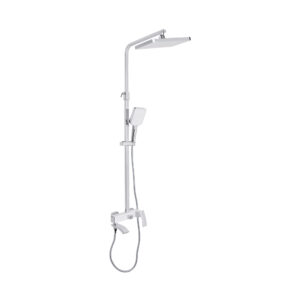 Душевая система универсальная Qtap Swan Cascada на три потребителя (с изливом) QTSWA111CRW45570 Chrome/White Душова система універсальна Qtap Swan Cascada на три споживачі (з виливом) QTSWA111CRW45570 Chrome/White