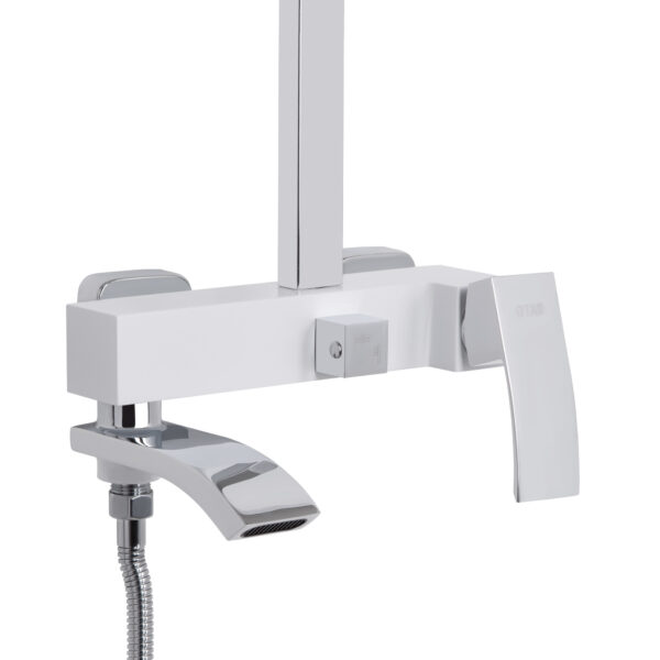 Душевая система универсальная Qtap Swan Cascada на три потребителя (с изливом) QTSWA111CRW45570 Chrome/White Душова система універсальна Qtap Swan Cascada на три споживачі (з виливом) QTSWA111CRW45570 Chrome/White