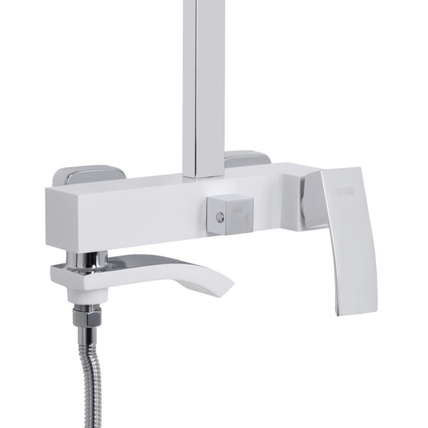 Душевая система универсальная Qtap Swan Cascada на три потребителя (с изливом) QTSWA111CRW45570 Chrome/White Душова система універсальна Qtap Swan Cascada на три споживачі (з виливом) QTSWA111CRW45570 Chrome/White