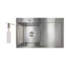 Мийка для кухні інтегрована Lidz Handmade H7849R крило праворуч (LDH7849BRUR45591) Brushed Steel 3,0/1,0 мм Мийка для кухні інтегрована Lidz Handmade H7849R крило праворуч (LDH7849BRUR45591) Brushed Steel 3,0/1,0 мм