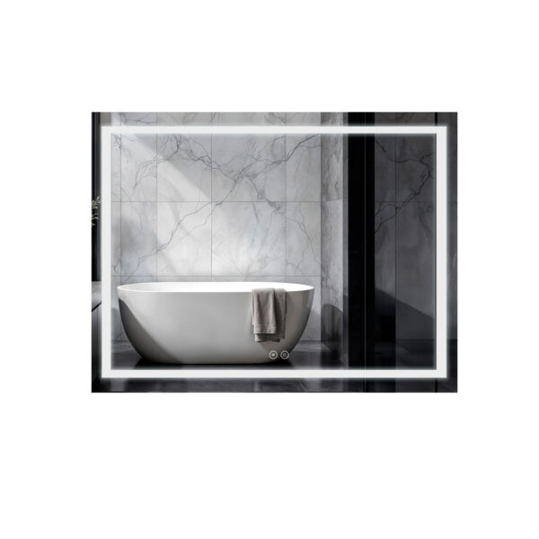 Зеркало Qtap Mideya (MI1) 900х700 с LED-подсветкой Touch, с антизапотеванием, с диммером QT2078NCF9070W Дзеркало Qtap Mideya (MI1) 900х700 з LED-підсвічуванням Touch, з антизапотіванням, з димером QT2078NCF9070W