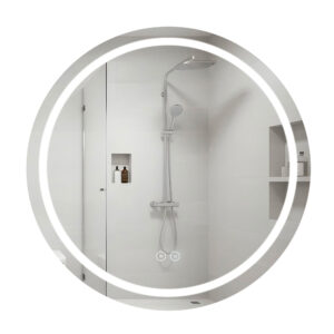 Зеркало Qtap Mideya R800 с LED-подсветкой Touch, с антизапотеванием, диммером QT2078NCR8080W Дзеркало Qtap Mideya R800 з LED-підсвічуванням Touch, з антизапотіванням, димером QT2078NCR8080W