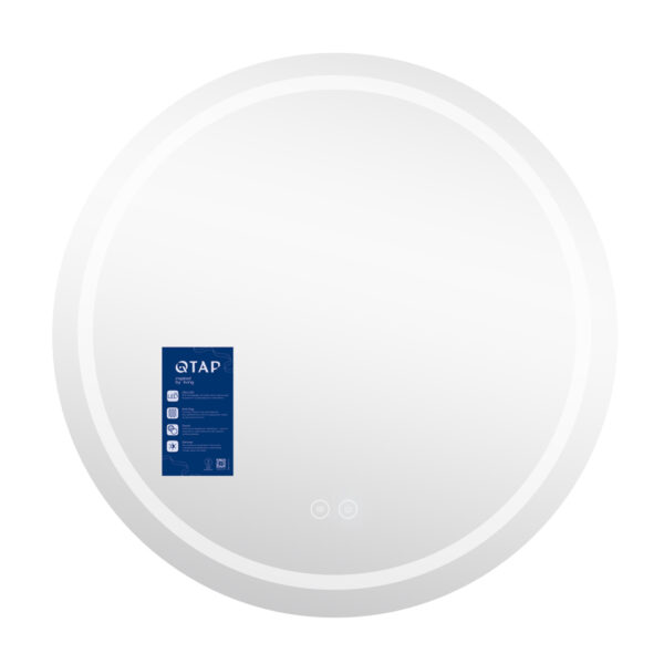 Зеркало Qtap Mideya R800 с LED-подсветкой Touch, с антизапотеванием, диммером QT2078NCR8080W Дзеркало Qtap Mideya R800 з LED-підсвічуванням Touch, з антизапотіванням, димером QT2078NCR8080W