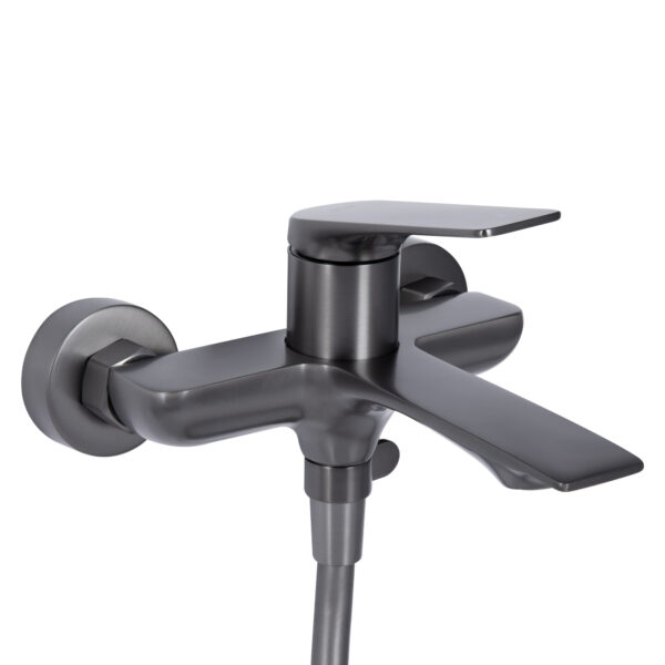 Змішувач для ванни Qtap Vlasta New (з душовим гарнітуром) QTVLA259GMB45643 Gunmetal Black PVD Змішувач для ванни Qtap Vlasta New (з душовим гарнітуром) QTVLA259GMB45643 Gunmetal Black PVD
