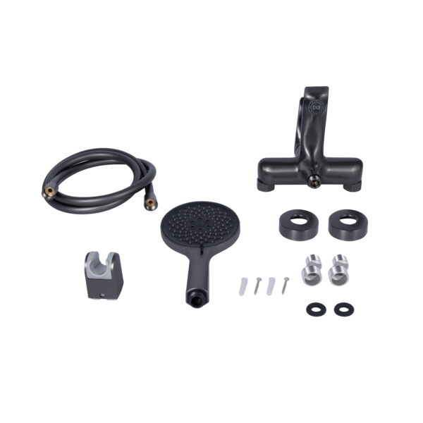 Змішувач для ванни Qtap Vlasta New (з душовим гарнітуром) QTVLA259GMB45643 Gunmetal Black PVD Змішувач для ванни Qtap Vlasta New (з душовим гарнітуром) QTVLA259GMB45643 Gunmetal Black PVD