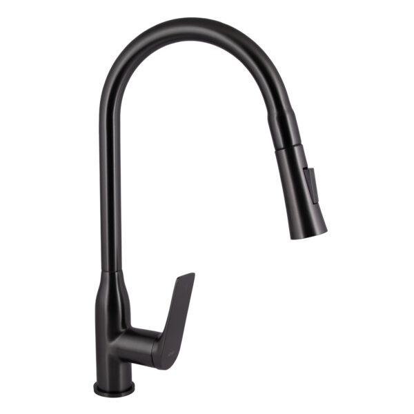 Змішувач для кухні Qtap Vlasta New з висувним виливом QTVLA344GMB45647 Gunmetal Black PVD Змішувач для кухні Qtap Vlasta New з висувним виливом QTVLA344GMB45647 Gunmetal Black PVD