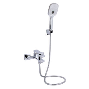 Смеситель для ванны Qtap Gemini (с душевым гарнитуром) QTGEM259CRM45681 Chrome Змішувач для ванни Qtap Gemini (з душовим гарнітуром) QTGEM259CRM45681 Chrome