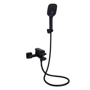 Смеситель для ванны Qtap Gemini (с душевым гарнитуром) QTGEM259BLM45682 Black Matt Змішувач для ванни Qtap Gemini (з душовим гарнітуром) QTGEM259BLM45682 Black Matt