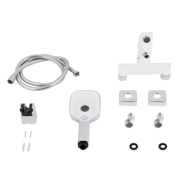 Змішувач для ванни Qtap Gemini (з душовим гарнітуром) QTGEM259CRW45683 Chrome/White