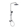 Душова система універсальна Qtap Gemini на три споживачі (з виливом) QTGEM111GMB45688 Gunmetal Black PVD
