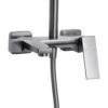 Душова система універсальна Qtap Gemini на три споживачі (з виливом) QTGEM111GMB45688 Gunmetal Black PVD