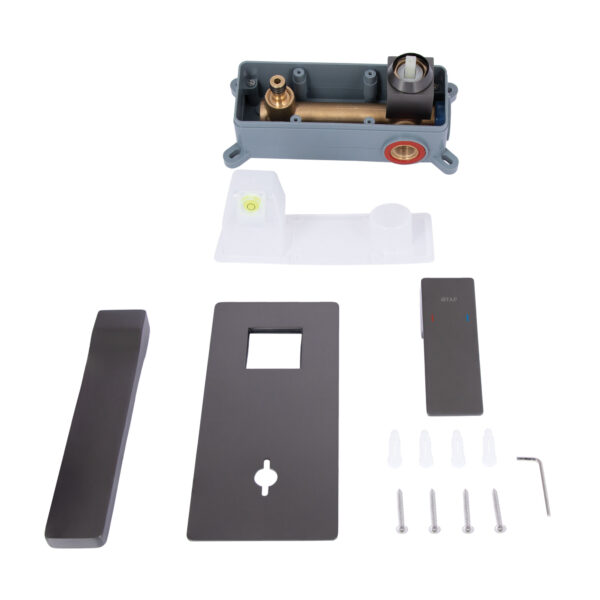 Змішувач для раковини Qtap Gemini прихованого монтажу QTGEM273GMB45695 Gunmetal Black PVD Змішувач для раковини Qtap Gemini прихованого монтажу QTGEM273GMB45695 Gunmetal Black PVD