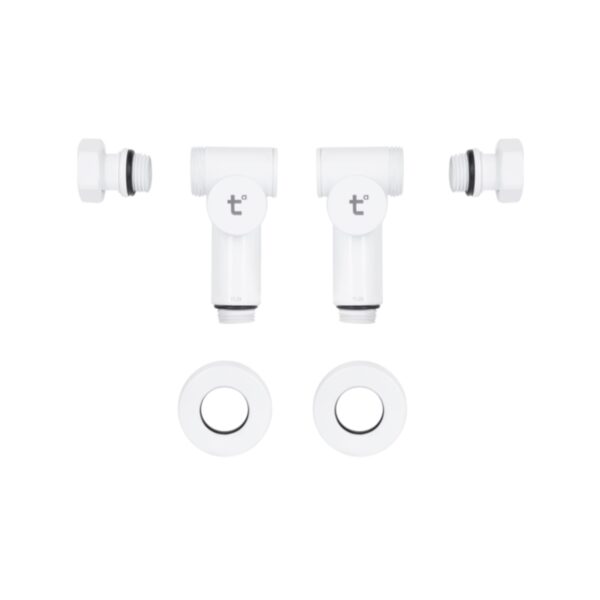 Комплект кранів Thermo Alliance Standart 1/2" бiлий, для рушникосушарки кутовий SF395W15HEW Комплект кранів Thermo Alliance Standart 1/2" бiлий, для рушникосушарки кутовий SF395W15HEW