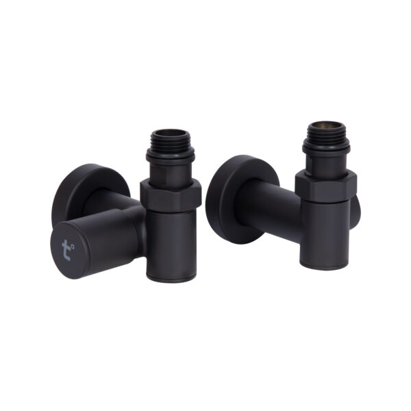 Комплект кранів Thermo Alliance Standart 1/2" чорний, для рушникосушарки кутовий SF395W15HEB Комплект кранів Thermo Alliance Standart 1/2" чорний, для рушникосушарки кутовий SF395W15HEB