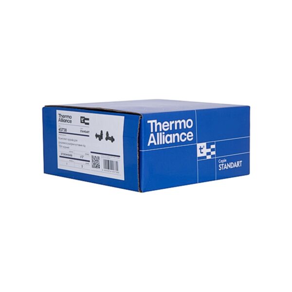 Комплект кранів Thermo Alliance Standart 1/2" чорний, для рушникосушарки кутовий SF395W15HEB Комплект кранів Thermo Alliance Standart 1/2" чорний, для рушникосушарки кутовий SF395W15HEB