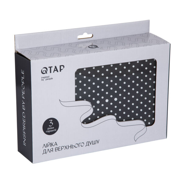 Лійка для верхнього душу Qtap Hlavova 300x200 мм прямокутна QTHLA107BLM45783 Black Matt Лійка для верхнього душу Qtap Hlavova 300x200 мм прямокутна QTHLA107BLM45783 Black Matt