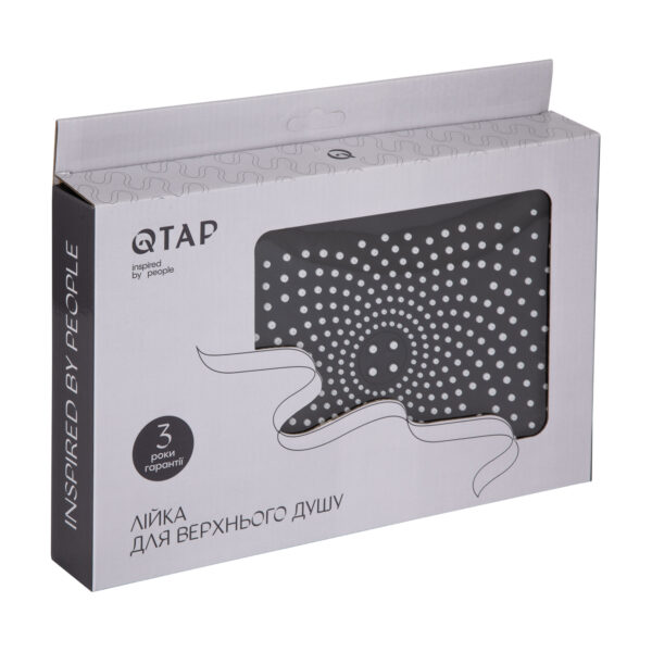 Лійка для верхнього душу Qtap Hlavova 260x180 мм прямокутна QTHLA107CRM45784 Chrome/Black Лійка для верхнього душу Qtap Hlavova 260x180 мм прямокутна QTHLA107CRM45784 Chrome/Black