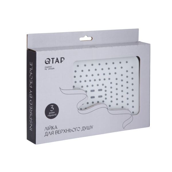 Лійка для верхнього душу Qtap Hlavova 260x180 мм прямокутна QTHLA107CRM45785 Chrome/White Лійка для верхнього душу Qtap Hlavova 260x180 мм прямокутна QTHLA107CRM45785 Chrome/White