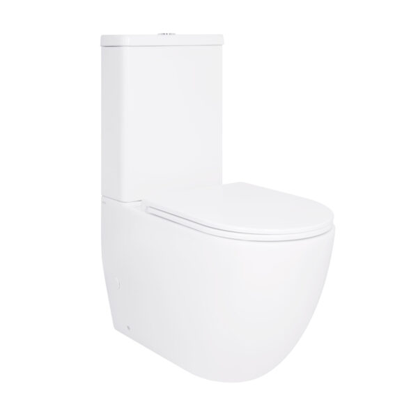 Унітаз-компакт Qtap Robin Ultra Quiet безободковий з сидінням Soft-close QT13226089AW Унітаз-компакт Qtap Robin Ultra Quiet безободковий з сидінням Soft-close QT13226089AW